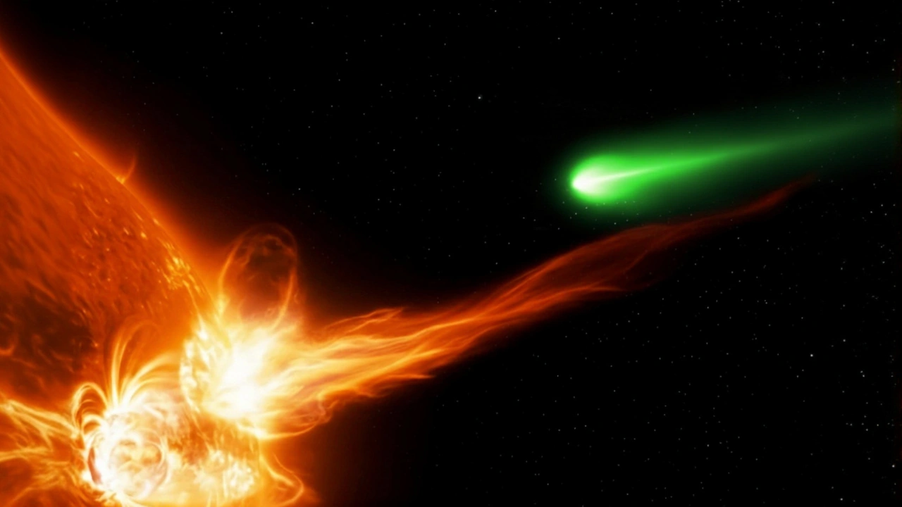 Cometa SWAN sofre impacto de vento solar enquanto visita o Sistema Solar
