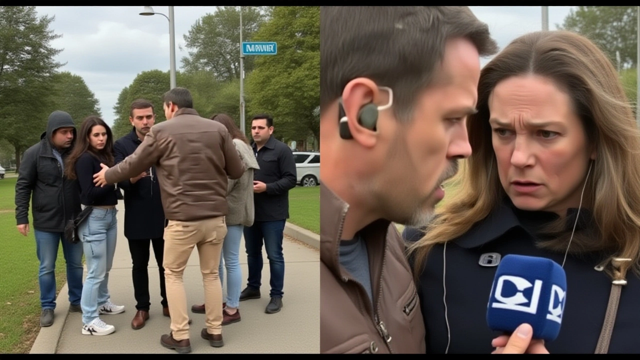 Repórter da Band empurra jornalista da Record ao vivo em Alumínio